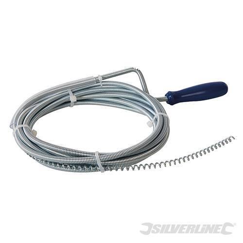 Sonda a spirale per pulizia tubi con impugnatura in plastica 3m Silverline - Eternal Brico