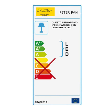 Lampadario Linea Zero PETER PAN 902 E27 LED polilux sospensione