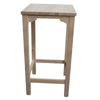 MOBILI 2G - Tavolino Bar alto quadrato Legno abete grezzo 55x55x105 (6090)