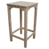 MOBILI 2G - Tavolino Bar alto quadrato Legno abete grezzo 55x55x105 (6090)