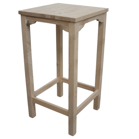 MOBILI 2G - Tavolino Bar alto quadrato Legno abete grezzo 55x55x105 (6090)