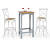 MOBILI 2G - Tavolino Bar alto quadrato Legno abete grezzo 55x55x105 (6090)
