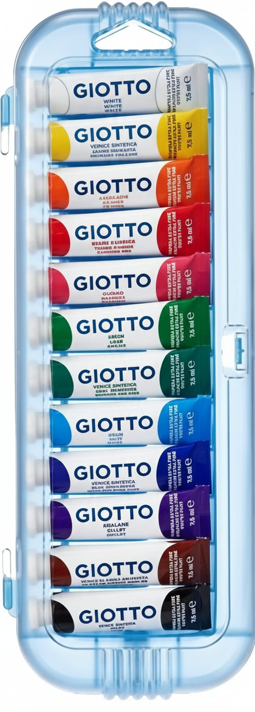Giotto - Tempera Extra Fine, Astuccio Da 12 Tempere In Tubetto (F30250000)