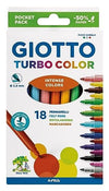 Giotto, Turbo Color 18 Pennarelli Punta Fine