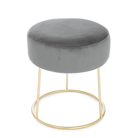 Pouf "Clarissa" in velluto anticato h 40 cm arredamento per salotto moderno