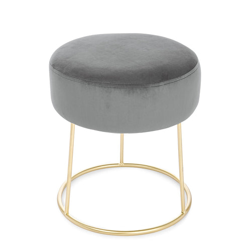 Pouf Clarissa in velluto anticato h 40 cm arredamento per salotto moderno