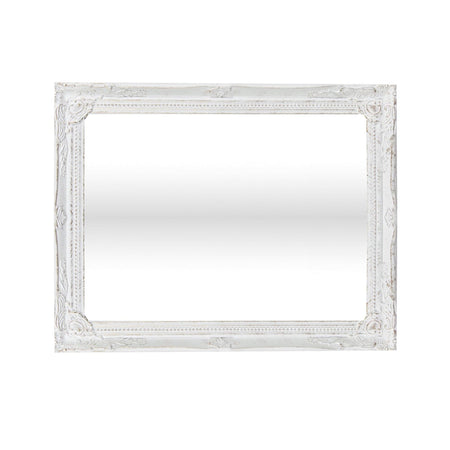 Biscottini Specchiera da appendere verticale/orizzontale L36,5xPR4xH47 cm finitura bianca anticata con rifiniture in oro