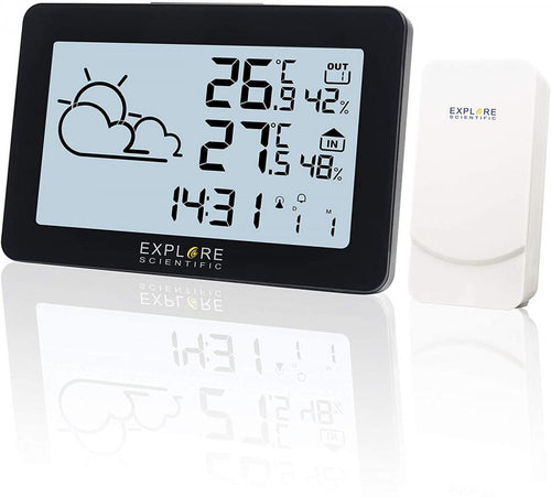previsioni del tempo con temperatura e umidità interna e esterna radiocontrollato