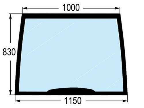 Parabrezza anteriore fisso adattabile al riferimento originale CNH 82002183
