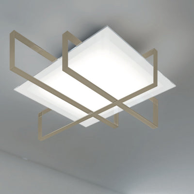 Plafoniera moderna Top Light CROSS 1106 100 E27 LED metallo vetro lampada soffitto