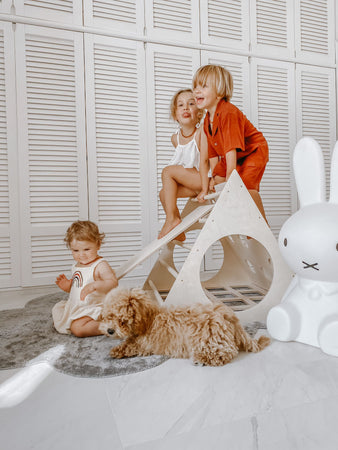 Triangolo di Pikler small con rampa per arrampicata