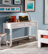MOBILI 2G - SCRIVANIA 2 CASSETTI IN LEGNO MASSELLO ABETE GREZZO L.110 P.55 H.80 (3319)