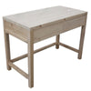 MOBILI 2G - SCRIVANIA 2 CASSETTI IN LEGNO MASSELLO ABETE GREZZO L.110 P.55 H.80 (3319)