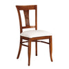 MOBILI 2G - Sedia classica intagliata legno imbottita tinta noce 44X53X93