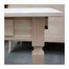 MOBILI 2G - SCRIVANIA 2 CASSETTI IN LEGNO MASSELLO GREZZO L.120 P.58 H.79 (549)