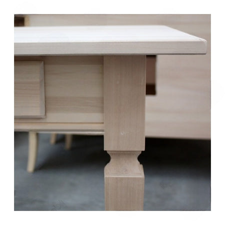 MOBILI 2G - SCRIVANIA 2 CASSETTI IN LEGNO MASSELLO GREZZO L.120 P.58 H.79 (549)