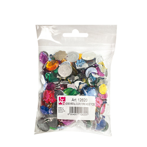 Busta 250 Pz Gemme Kristall Colori E Forme Assortite Deco