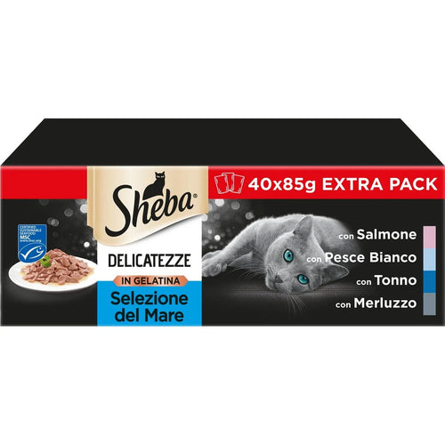 Sheba Delicatezze Selezione Mare per Gatti 60x85gr Maxi Pack