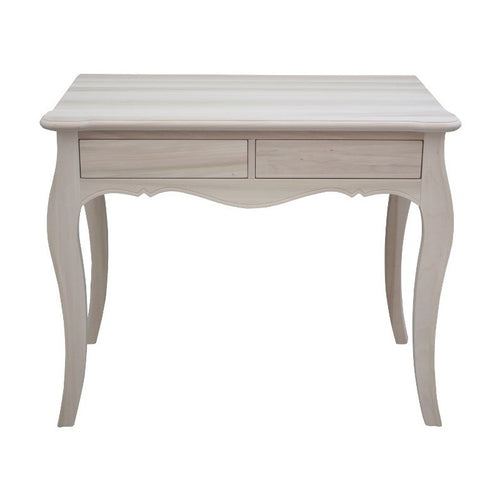 MOBILI 2G - SCRIVANIA 2 CASSETTI CLASSICA LEGNO MASSELLO GREZZO L.101 P.62 H.82 (3106)
