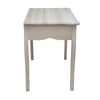 MOBILI 2G - SCRIVANIA 2 CASSETTI CLASSICA LEGNO MASSELLO GREZZO L.101 P.62 H.82 (3106)