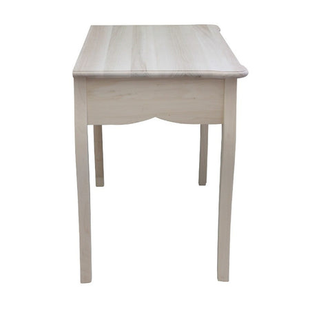 MOBILI 2G - SCRIVANIA 2 CASSETTI CLASSICA LEGNO MASSELLO GREZZO L.101 P.62 H.82 (3106)
