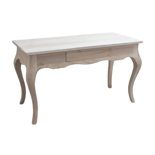 MOBILI 2G - SCRIVANIA 1 CASSETTO CLASSICA LEGNO MASSELLO GREZZO L.160 P.75 H.80 (170)