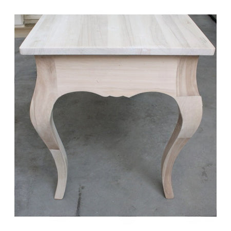 MOBILI 2G - SCRIVANIA 1 CASSETTO CLASSICA LEGNO MASSELLO GREZZO L.160 P.75 H.80 (170)