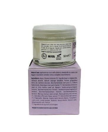 Crema Viso bio 50ml Anti-Age giorno aloe vera, acido ialuronico, vite rossa, jojoba, vinaccioli per i segni del tempo