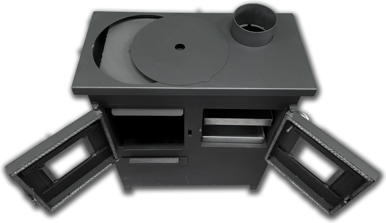Stufa a Legna Smart (cucina - Forno) L.65 Xp.33 X80 H.Cm