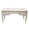 MOBILI 2G - SCRIVANIA CLASSICA 5 CASSETTI IN LEGNO MASSELLO GREZZO 135x65x81 (3100)