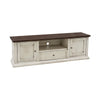 MOBILI 2G - Porta tv 2 ante legno shabby bianco anticato noce 160x46x56