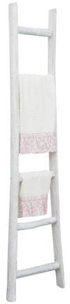 Biscottini Biscottini Scala Portasciugamani Legno Bianca Anticata 44x8x180 Bagno Arredo