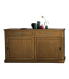 MOBILI 2G - MADIA CREDENZA 2 ANTE SCORREVOLI 2 CASSETTI ROVERE NODATO 150X50X90H (1641)