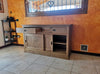 MOBILI 2G - MADIA CREDENZA 2 ANTE SCORREVOLI 2 CASSETTI ROVERE NODATO 150X50X90H (1641)