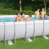 Piscina fuori terra rettangolare 412x201x122 cm Bestway per esterno completa di pompa di filtraggio scaletta dispenser