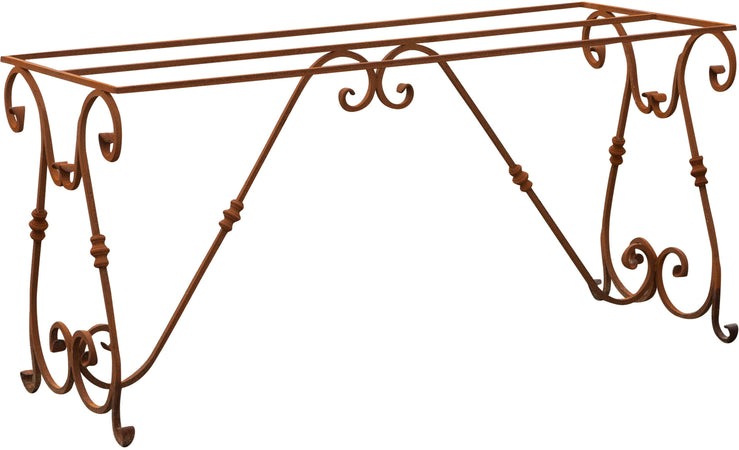 Biscottini Biscottini Base Tavolo Ferro Pieno Forgiato Mano Naturale 150x60x74 per Interni