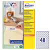 Etichette Adesive Rotonde Rimovibili D25Mm (48Et/Fg 25Fg Laser/Inkjet Avery