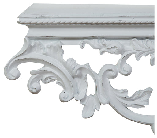 Biscottini Biscottini Mensola Muro Legno Bianca Anticata 46x17x22 Arredo Fiorentino Italia