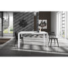 MOBILI 2G - TAVOLO MODERNO ALLUNGABILE BIANCO FRASSINATO 90x90x78H (833)