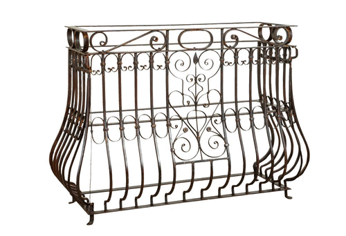 Biscottini Biscottini Base Tavolo Consolle Ferro Battuto Forgiato a Mano 136x52x96