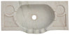 Biscottini Lavandino smerlato in marmo bianco L60xPR30xH14 cm Vasca smerlata realizzata