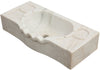 Biscottini Lavandino smerlato in marmo bianco L60xPR30xH14 cm Vasca smerlata realizzata