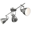 Lampada con 3 Luci Faretti Direzionabili Metallo Silver E14 Moderno