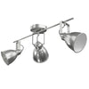 Lampada con 3 Luci Faretti Direzionabili Metallo Silver E14 Moderno