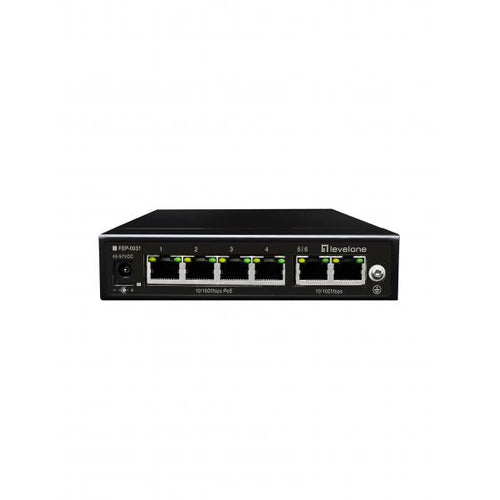 LevelOne FEP-0631 - Switch - non gestito - 4 x 10/100 (PoE)