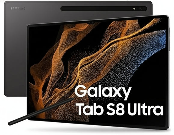 Samsung Galaxy Tab S8 Ultra Tablet Android 14,6 Zoll WLAN RAM 12GB 256GB Tablet Android 12 Graphite [Italienische Version] 2022