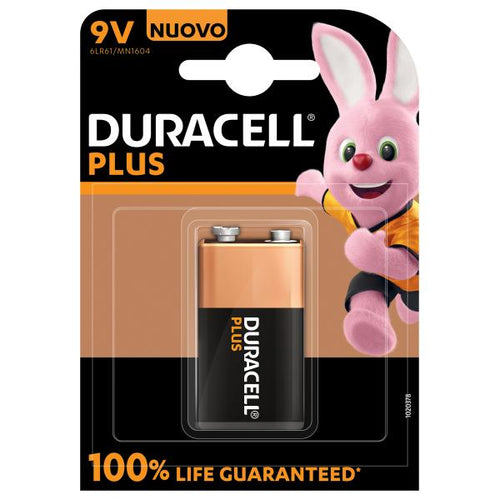 PILE DURACELL 9VOLT PLUS 100 1Pz