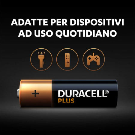 PILE DURACELL STILO AA PLUS 100 8Pz