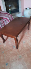 MOBILI 2G - TAVOLINO RETTANGOLARE CLASSICO LEGNO TINTA NOCE L.100 P.50 H.45 (549)