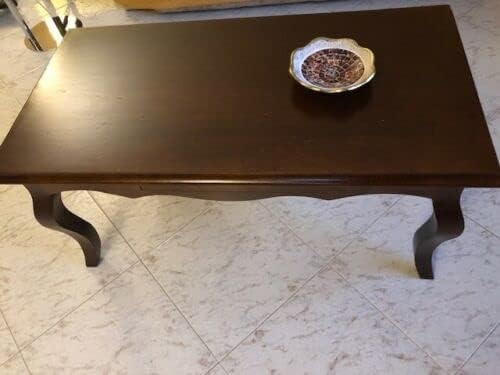 MOBILI 2G - TAVOLINO RETTANGOLARE CLASSICO LEGNO TINTA NOCE L.100 P.50 H.45 (549)